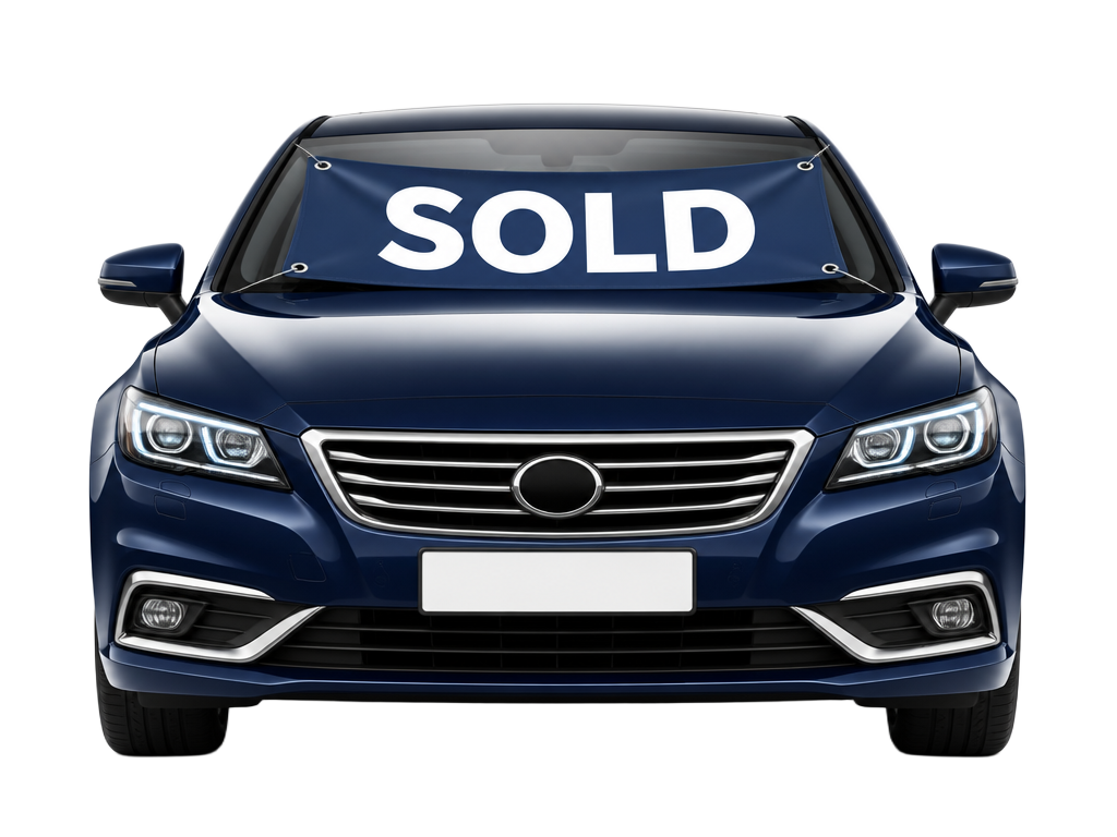 Vehicle with a SOLD sign