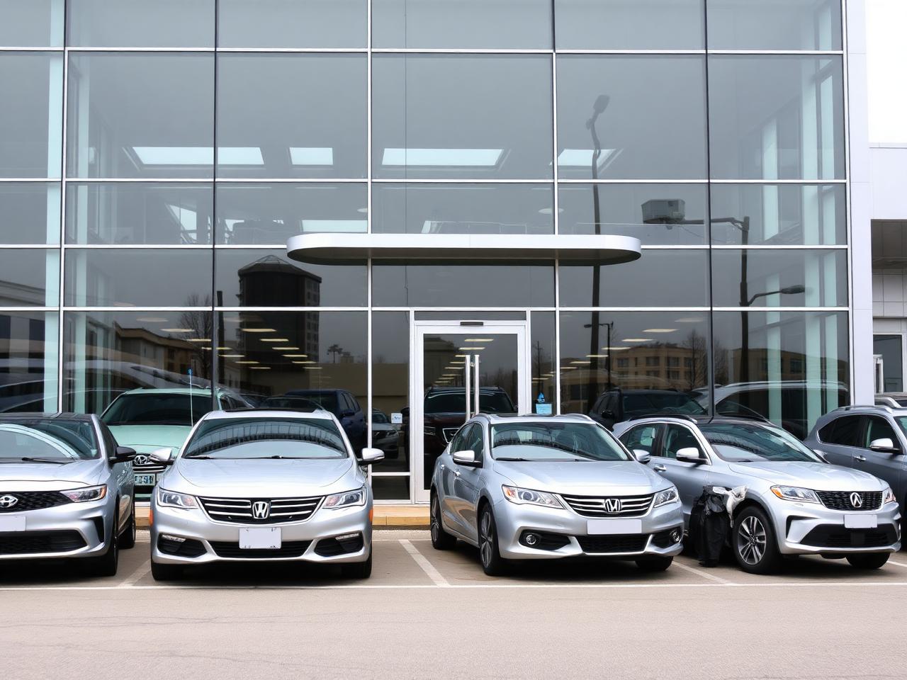 CAREX AUTO dealership facility exterior with vehicles parked in front